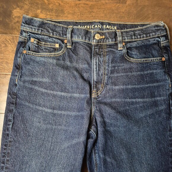 American Eagle Super High-rise Ankle Straight Leg Jeans Size 12 - Picture 3 of 15